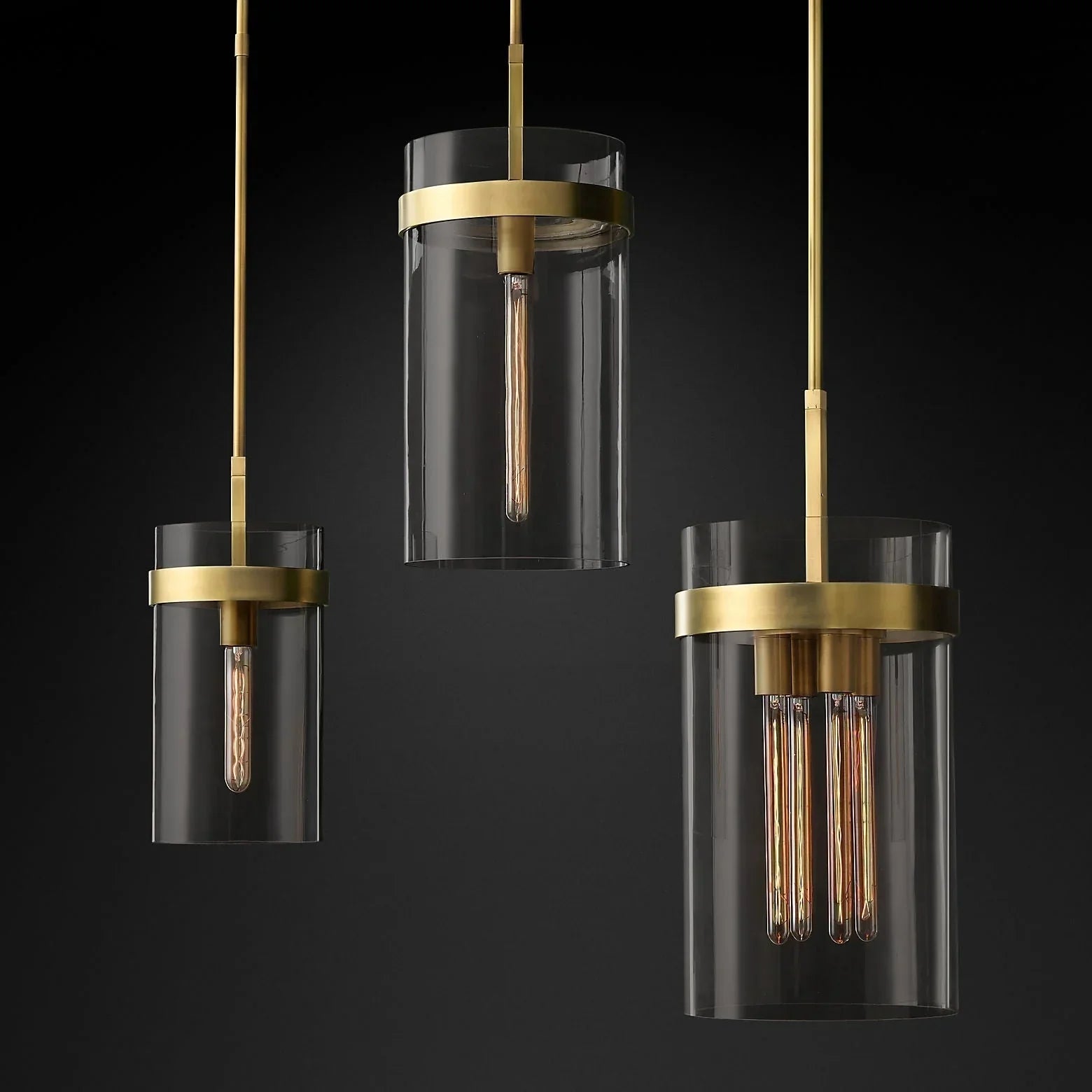 Ravelle Clear Glass Pendant Light