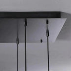 Rain Aura Glass Rectangular Chandelier 54"