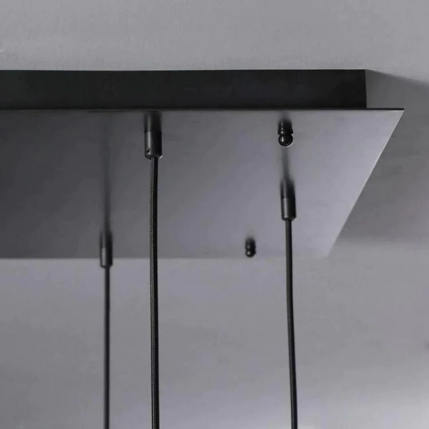 Rain Aura Glass Rectangular Chandelier 54"
