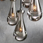 Rain Aura Glass Round Chandelier 18"