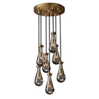 Rain Aura Glass Round Chandelier 18"