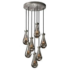 Rain Aura Glass Round Chandelier 18"