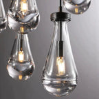 Rain Aura Glass Round Chandelier 36"