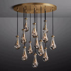 Rain Aura Glass Round Chandelier 36"