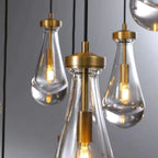 Rain Aura Glass Round Chandelier 36"