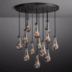 Rain Aura Glass Round Chandelier 36"