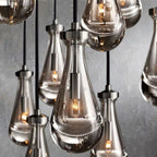 Rain Aura Glass Round Chandelier 36"