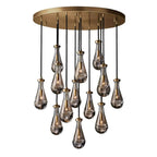 Rain Aura Glass Round Chandelier 36"