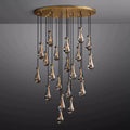 Rain Aura Glass Round Chandelier 47"
