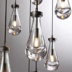 Rain Aura Glass Round Chandelier 47"