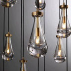 Rain Aura Glass Round Chandelier 47"