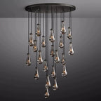 Rain Aura Glass Round Chandelier 47"