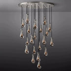 Rain Aura Glass Round Chandelier 47"