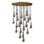 Rain Aura Glass Round Chandelier 47"