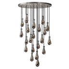 Rain Aura Glass Round Chandelier 47"