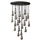 Rain Aura Glass Round Chandelier 47"