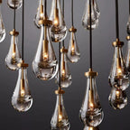 Rain Aura Glass Round Chandelier 60"