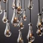 Rain Aura Glass Round Chandelier 60"