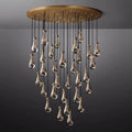 Rain Aura Glass Round Chandelier 60"