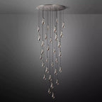 Rain Aura Glass Round Chandelier 60"