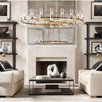 Ravelle Clear Glass Round Chandelier 60"