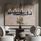 Ravelle Clear Glass Round Chandelier 48"