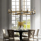 Ravelle Clear Glass Round Chandelier 48"