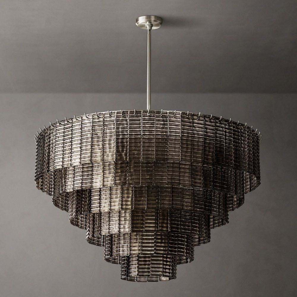 Sirene Draped Glass Round Chandelier 41"