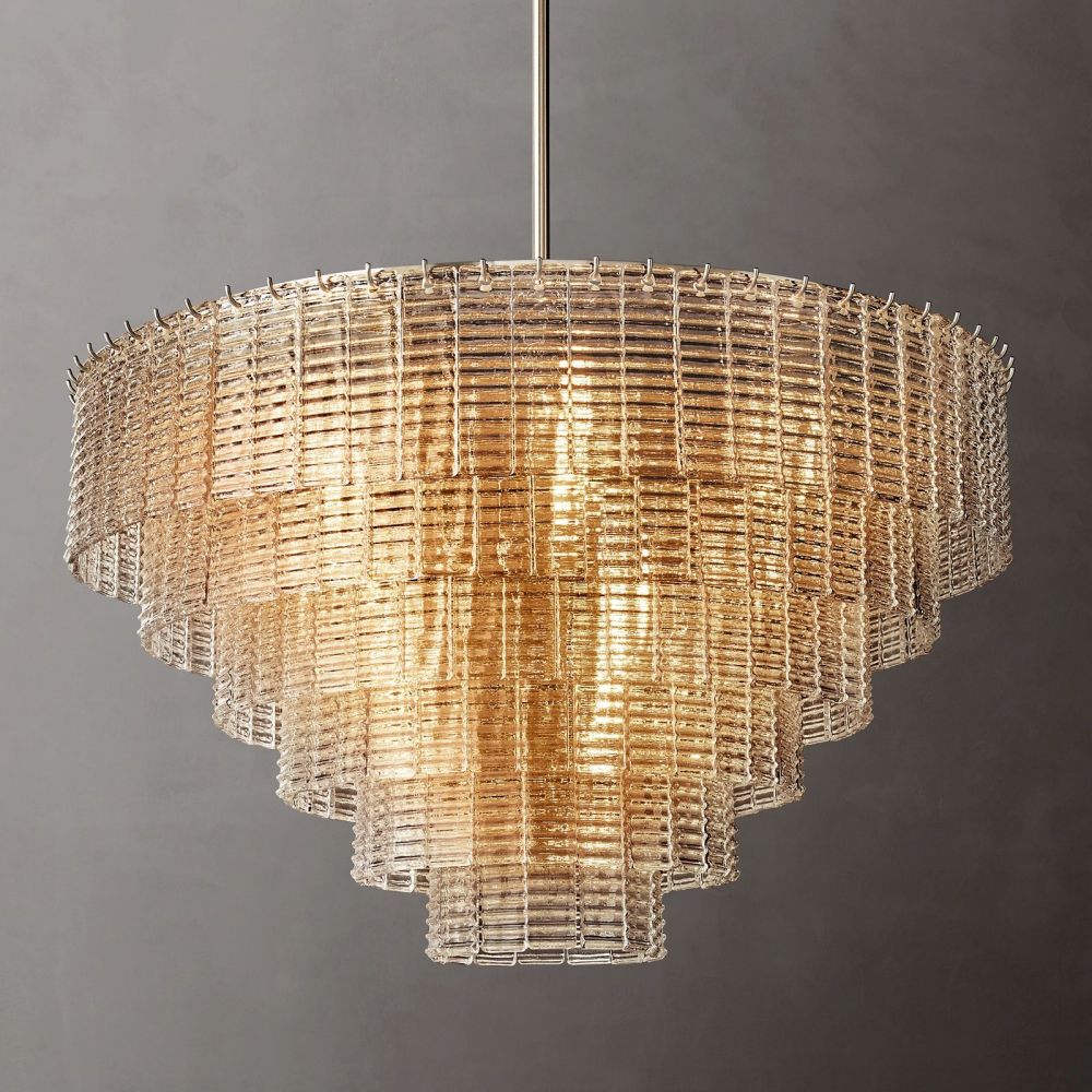 Sirene Draped Glass Round Chandelier 41"