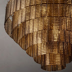 Sirene Draped Glass Round Chandelier 41"