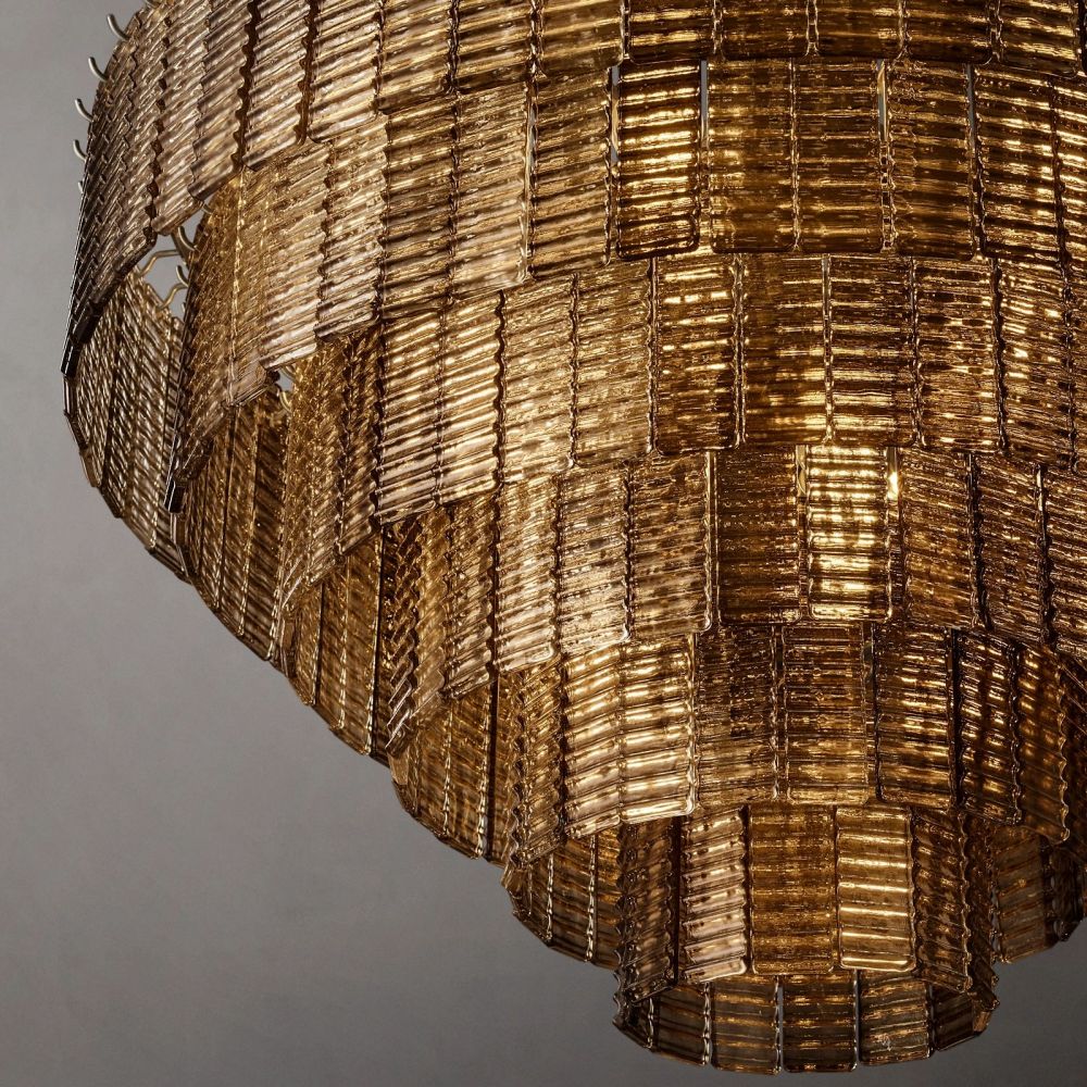 Sirene Draped Glass Round Chandelier 41"