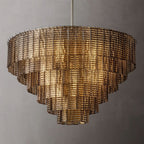Sirene Draped Glass Round Chandelier 41"