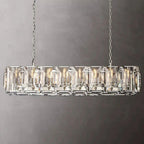 Harlow Faceted Crystal Rectangle Chandelier 54"