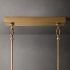 Sirene Draped Glass Rectangle Chandelier 59"