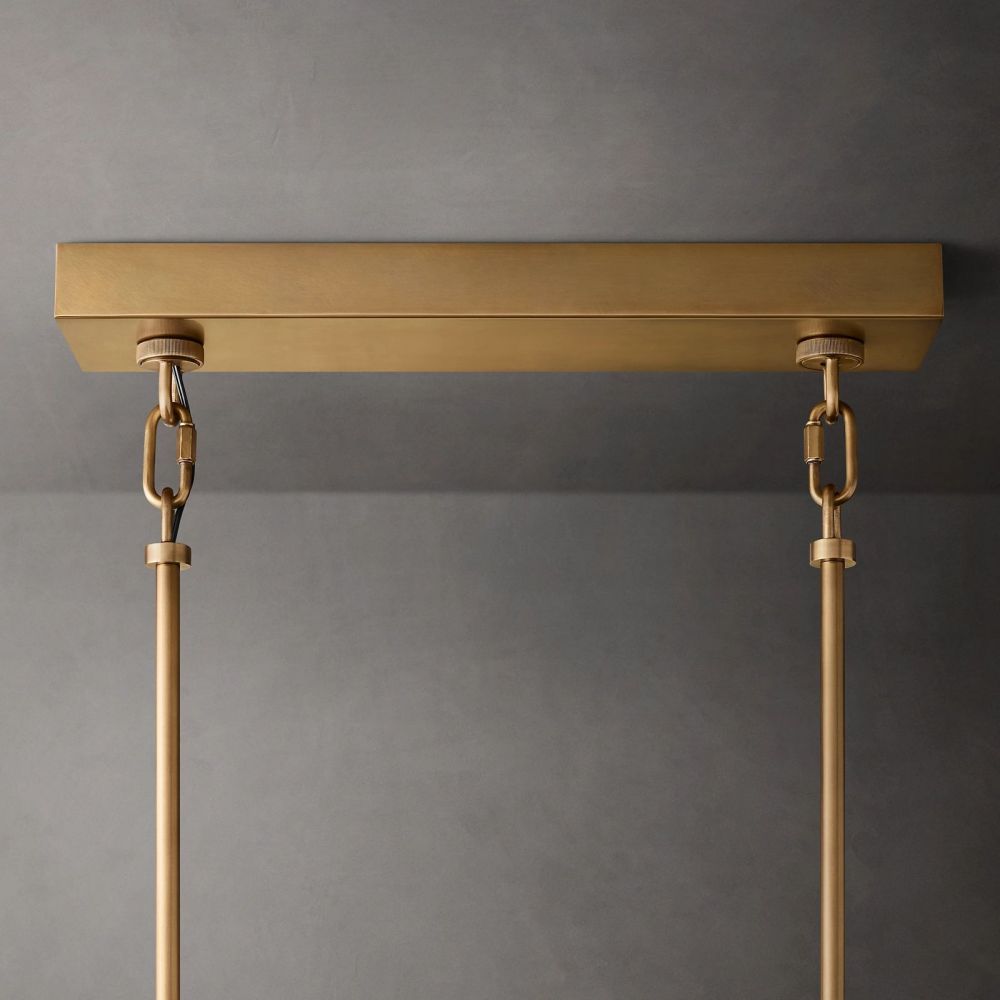 Sirene Draped Glass Rectangle Chandelier 59"