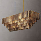 Sirene Draped Glass Rectangle Chandelier 59"