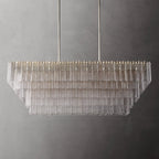 Sirene Draped Glass Rectangle Chandelier 59"