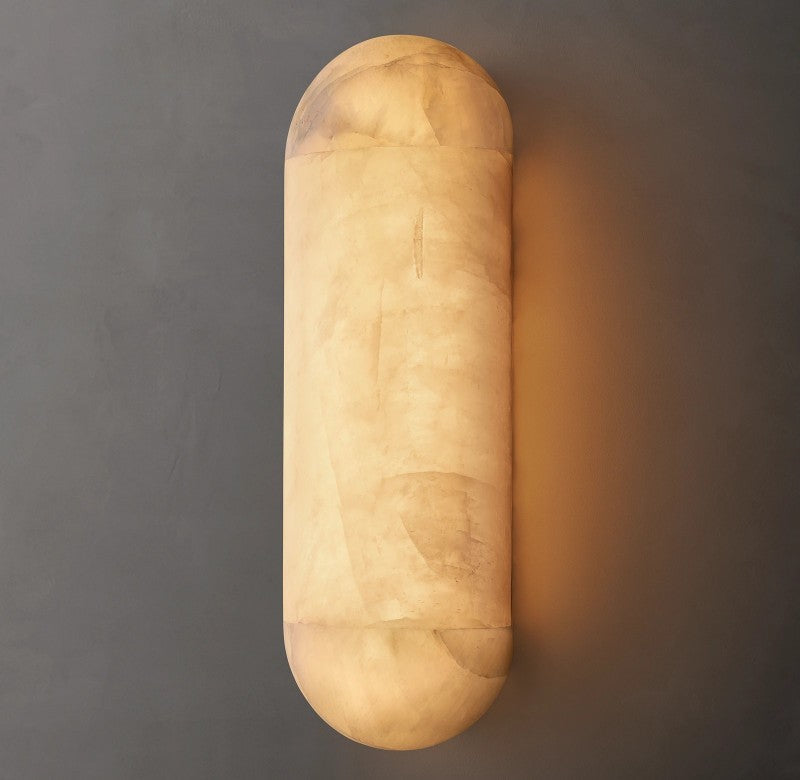 Rivage Lisse Veined Alabaster Wall Sconce