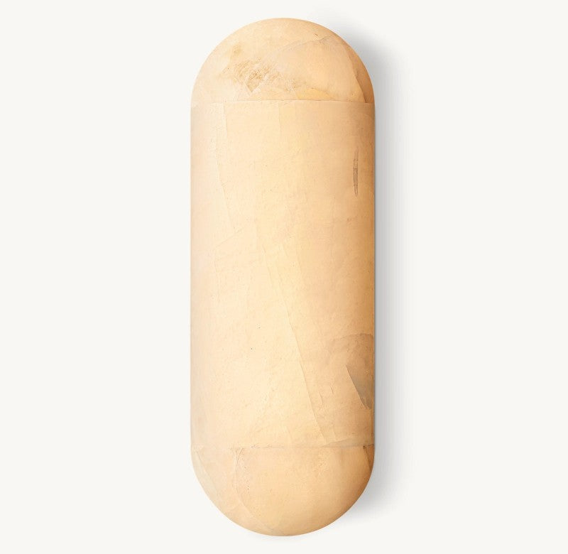 Rivage Lisse Veined Alabaster Wall Sconce