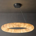 Rivage Lisse Veined Alabaster Round Chandelier 31"