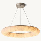 Rivage Lisse Veined Alabaster Round Chandelier 31"