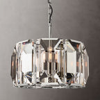 Harlow Faceted Crystal Round Chandelier 19"