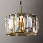 Harlow Faceted Crystal Round Chandelier 19"