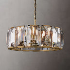 Harlow Faceted Crystal Round Chandelier 31"