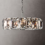 Harlow Faceted Crystal Round Chandelier 43"