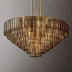 Sirene Draped Glass Round Chandelier 52"