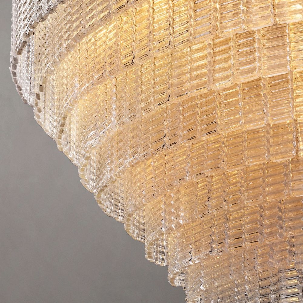 Sirene Draped Glass Round Chandelier 41"