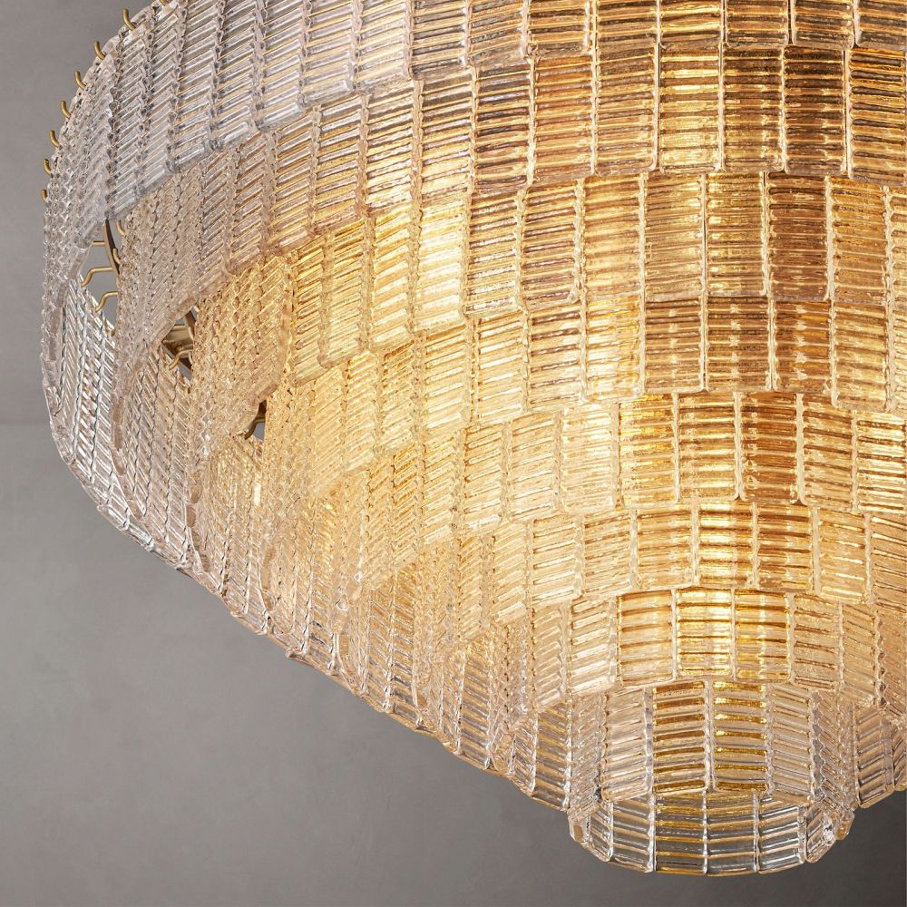 Sirene Draped Glass Round Chandelier 41"