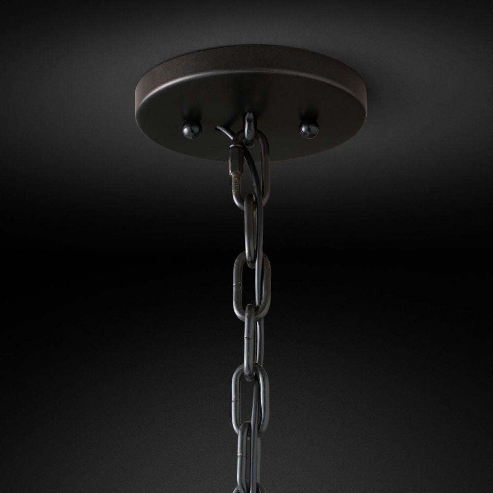 Harlow Faceted Crystal Round Chandelier 19"