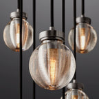 Pearl Carved Inciso Round Chandelier 60"